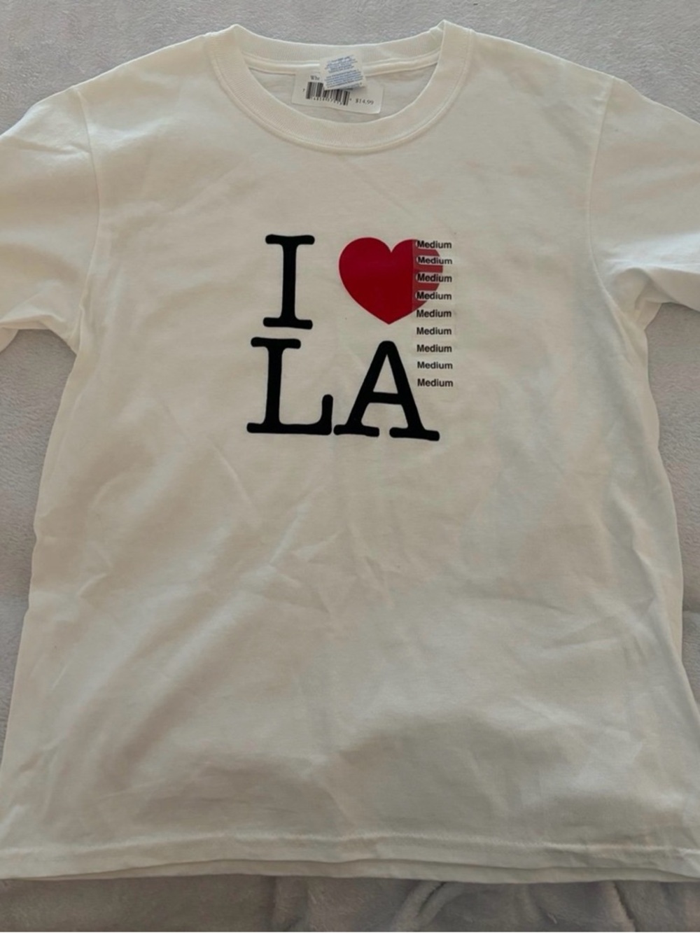 White "I ♥ LA" Graphic Tee - Kids Youth Medium BRAND NEW!!